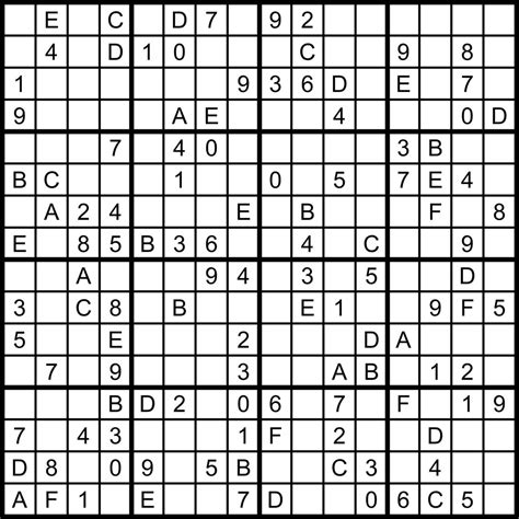 Sudoku 16x16 zoom